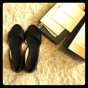 Brand-new Nisolo Mia Peeptoe Ballerina Flats